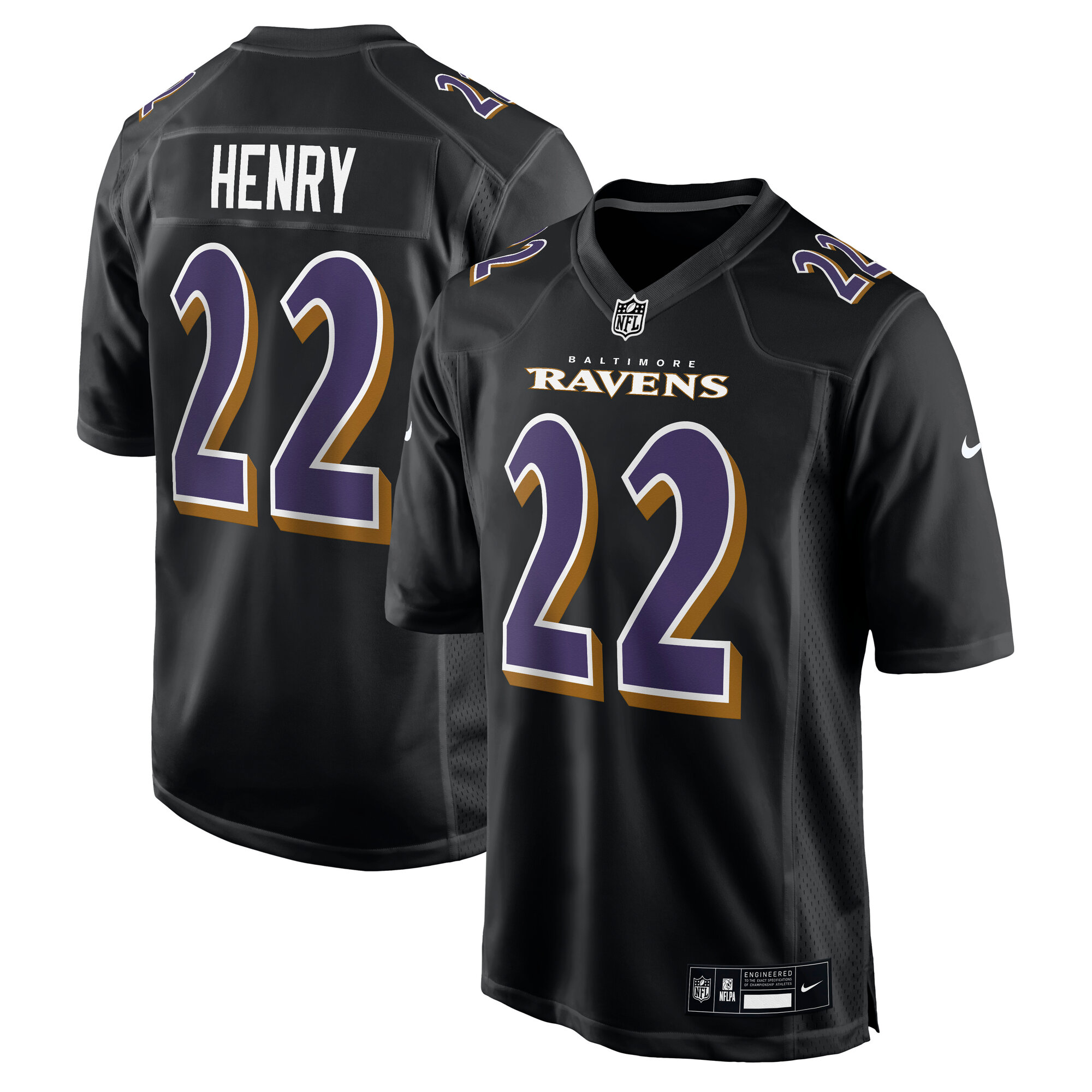 Derrick Henry Baltimore Ravens Game Jersey - Men's