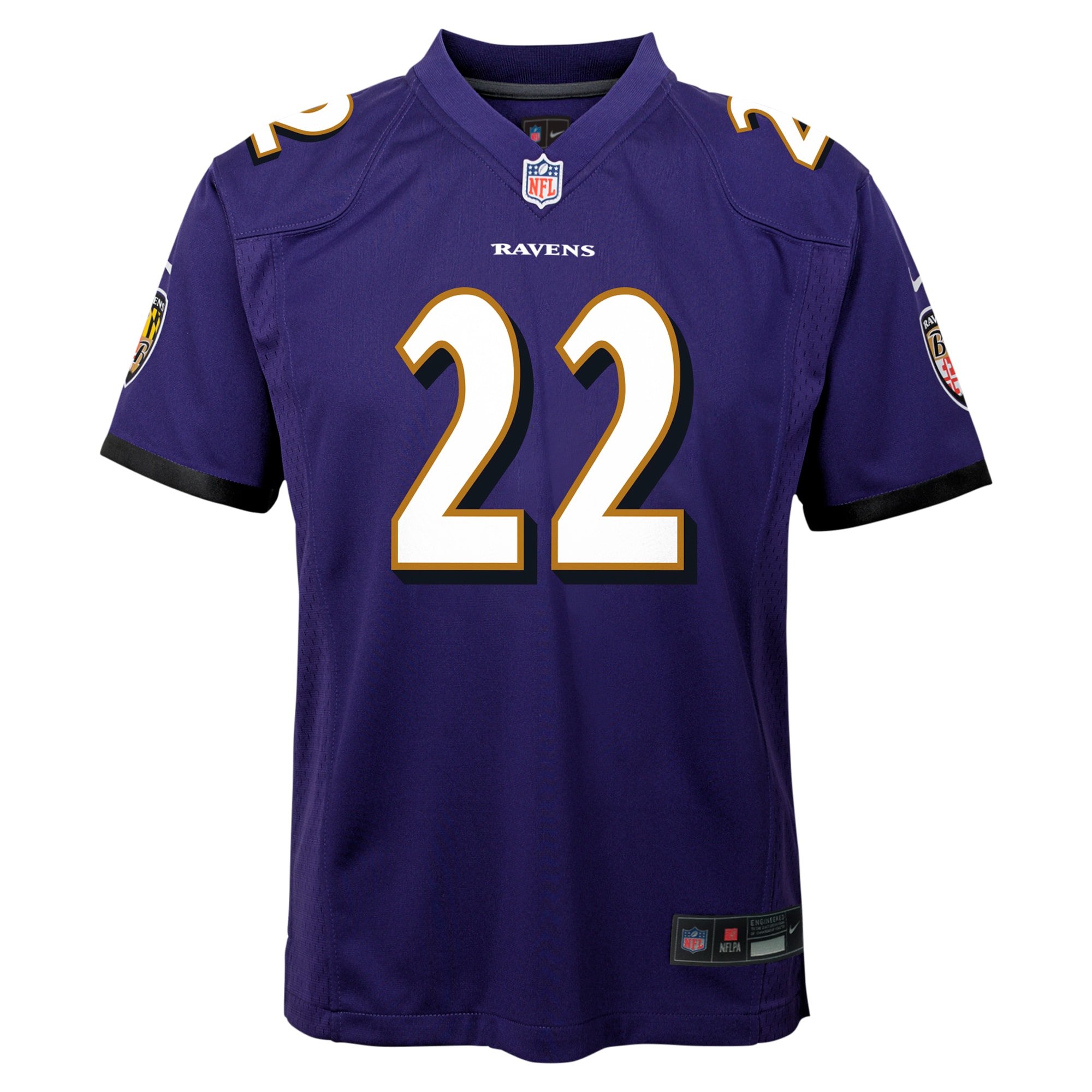 Alternative view of Derrick Henry Baltimore Ravens Game Jersey - Youth