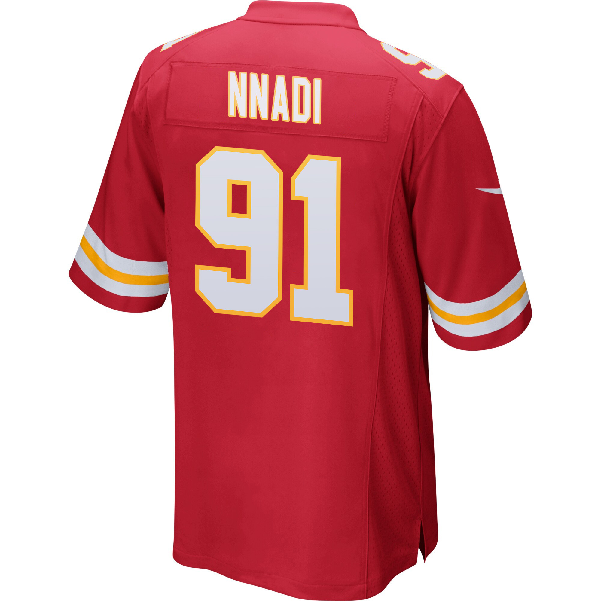 Derrick Nnadi #91 Kansas City Chiefs Super Bowl LVIII Champions 4X Game Jersey - Men's | Red - Image 3