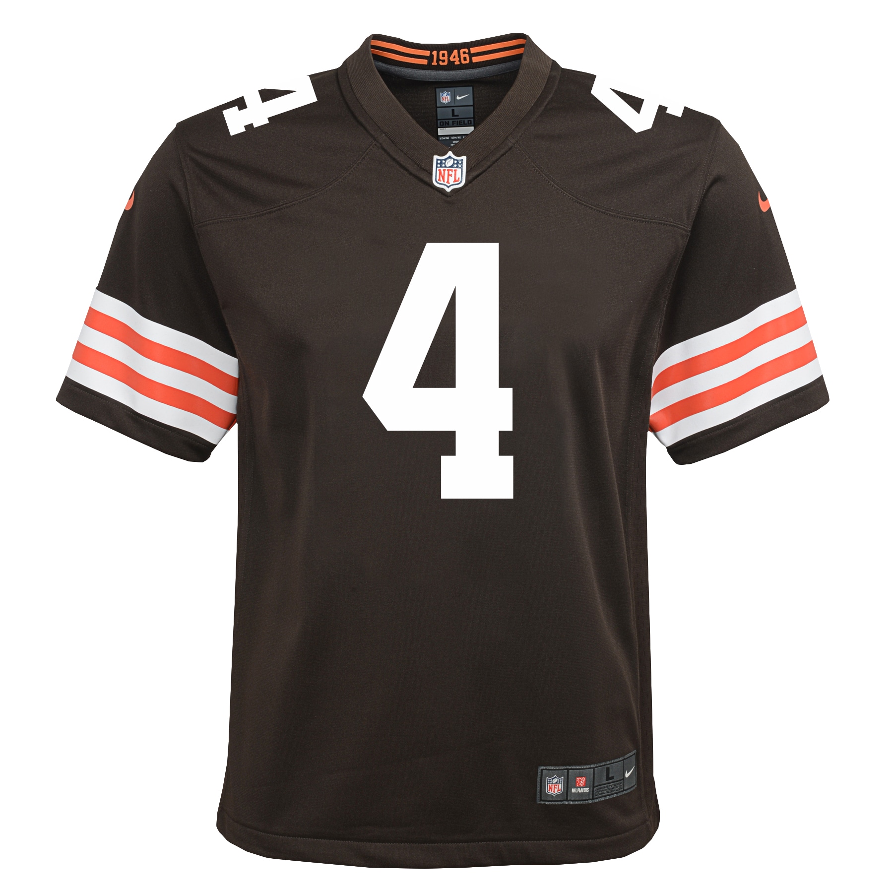 Alternative view of Deshaun Watson Cleveland Browns Game Jersey - Youth