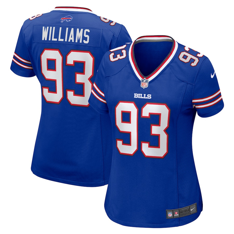 DeShawn Williams #93 Buffalo Bills Game Jersey - Women's | Royal