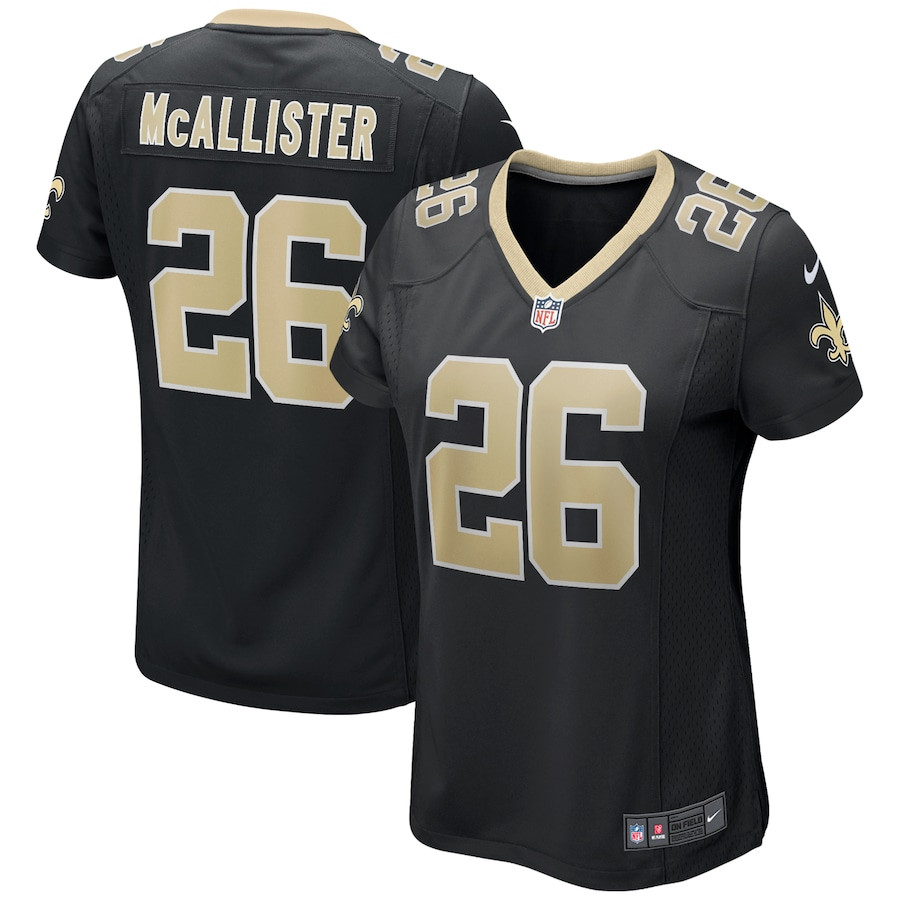 Deuce McAllister #26 New Orleans Saints Game Jersey - Women's | Black