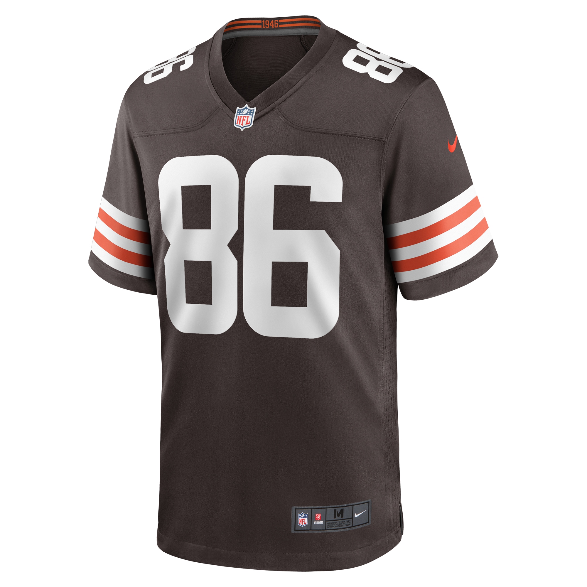 Alternative view of Devin Asiasi Cleveland Browns Game Jersey - Men's
