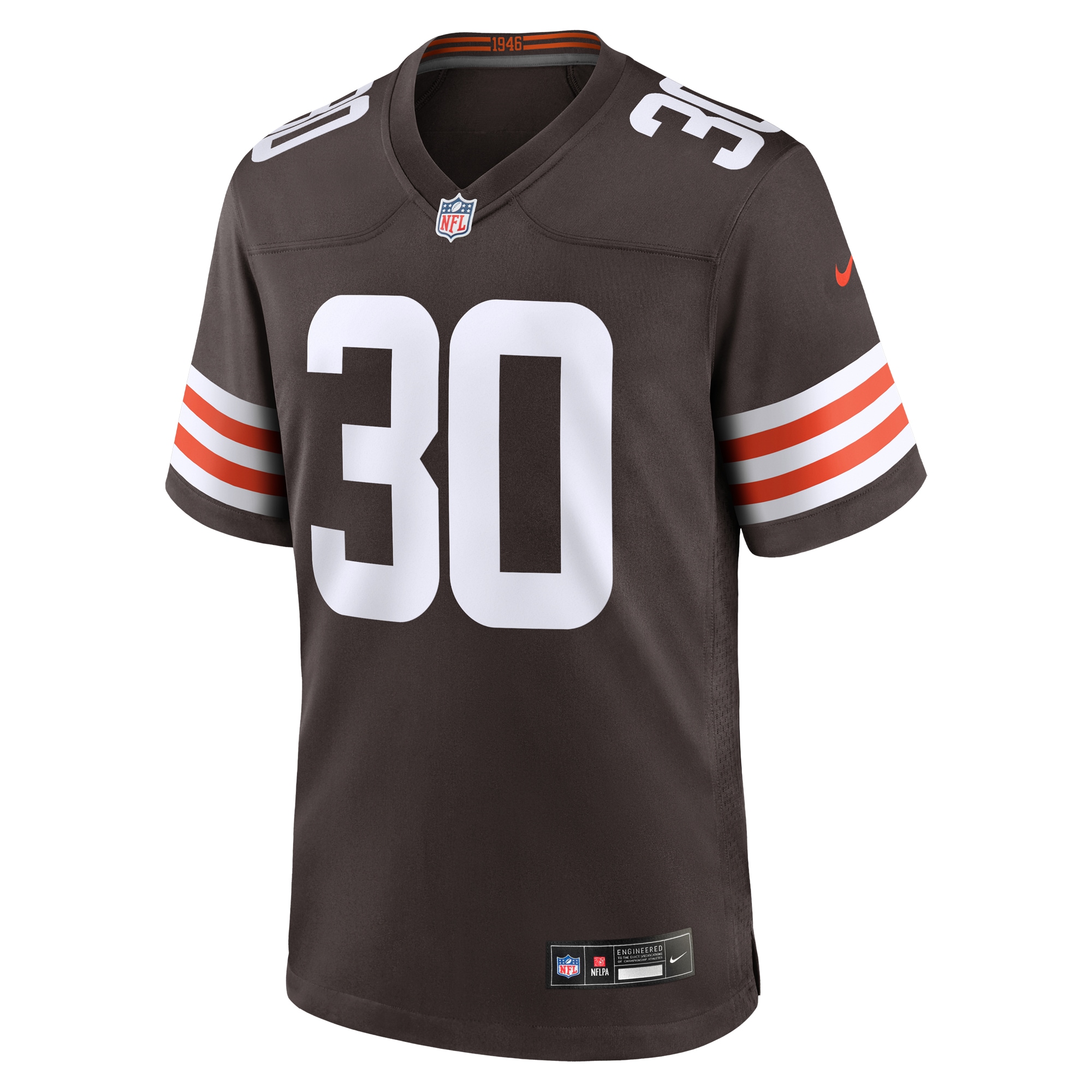 Alternative view of Devin Bush Cleveland Browns Game Jersey - Men's