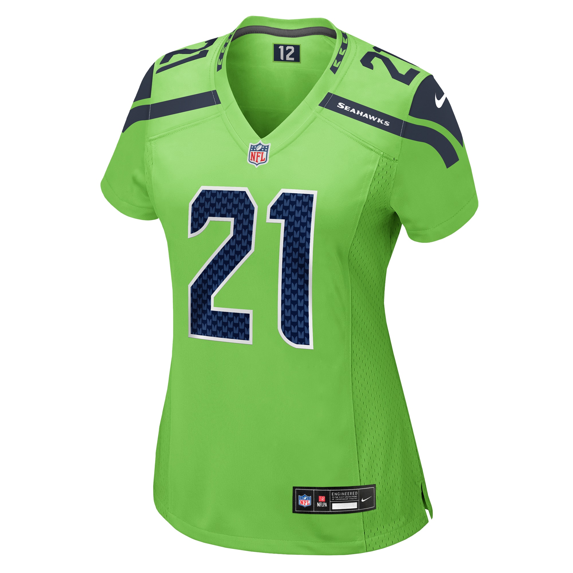 Alternative view of Devon Witherspoon Neon Seattle Seahawks Game Jersey - Women's