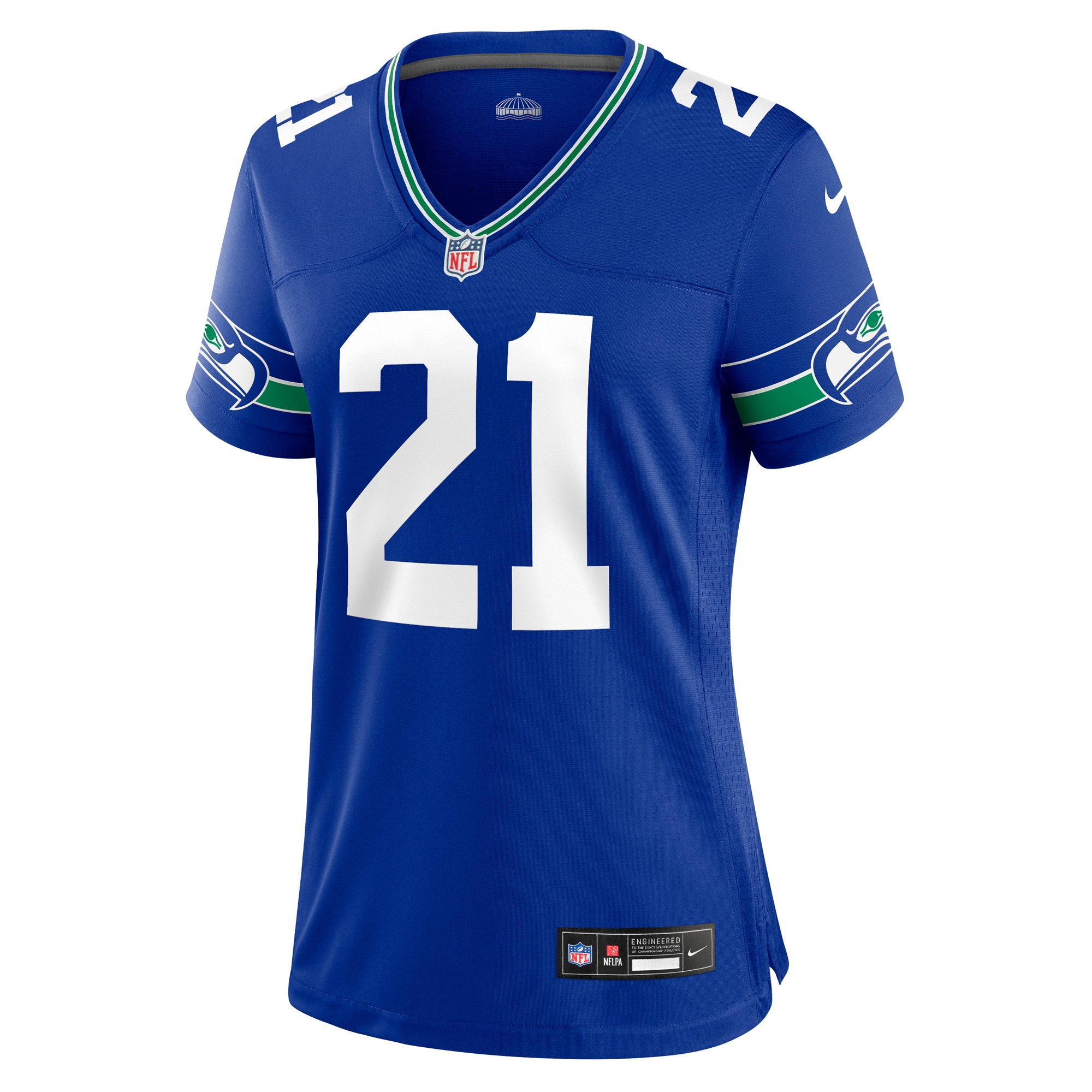 Alternative view of Devon Witherspoon Seattle Seahawks Throwback Game Jersey - Women's