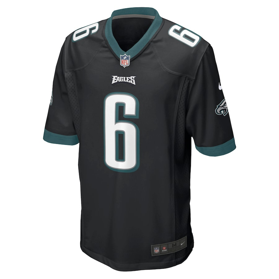 Alternative view of DeVonta Smith #6 Philadelphia Eagles Game Jersey - Men's | Black