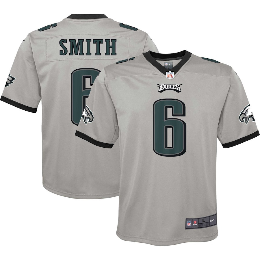 DeVonta Smith #6 Philadelphia Eagles Inverted Game Jersey - Youth | Silver