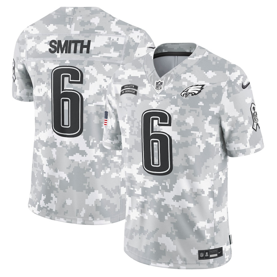DeVonta Smith #6 Philadelphia Eagles Salute To Service Limited Jersey - Men's | Arctic Camo