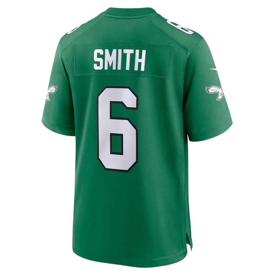 DeVonta Smith #6 Philadelphia Eagles Super Bowl LIX Game Jersey - Men's | Kelly Green - Image 3