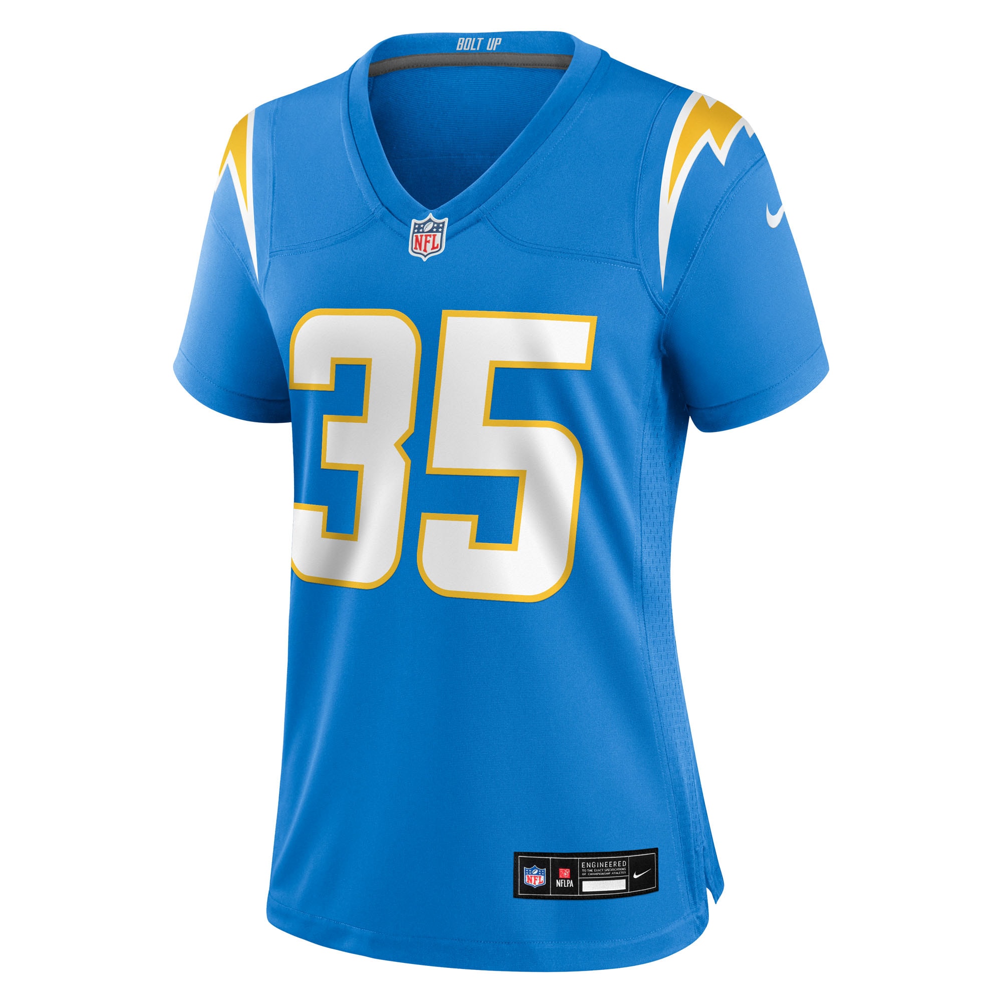 Alternative view of Dicaprio Bootle Los Angeles Chargers Game Jersey - Women's