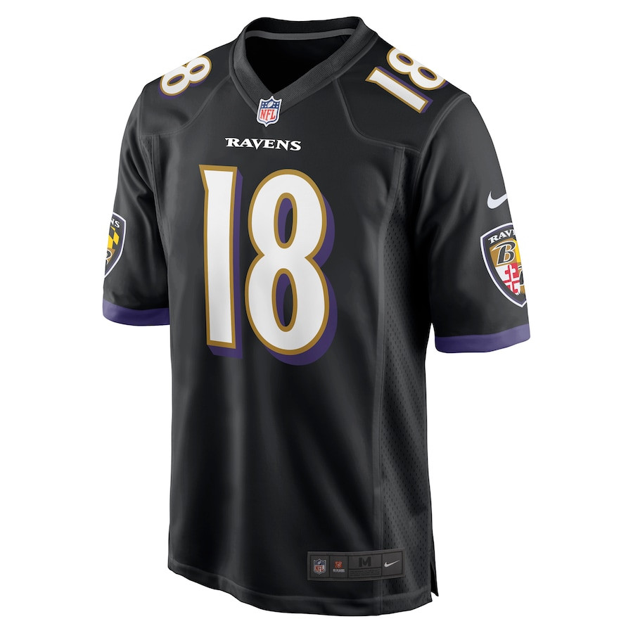 Alternative view of Diontae Johnson #18 Baltimore Ravens Alternate Game Jersey - Men's | Black