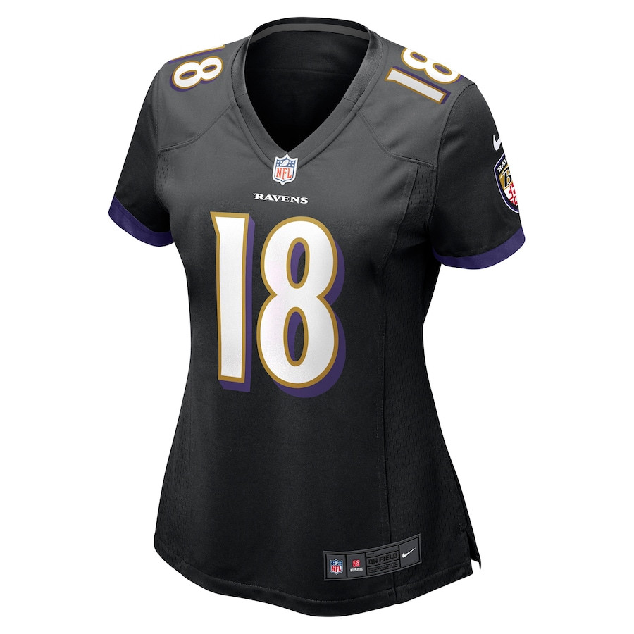 Alternative view of Diontae Johnson #18 Baltimore Ravens Alternate Game Jersey - Women's | Black