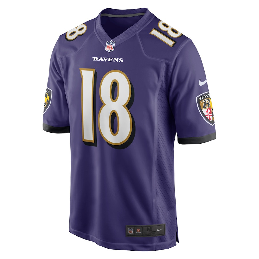 Alternative view of Diontae Johnson #18 Baltimore Ravens Game Jersey - Men's | Purple