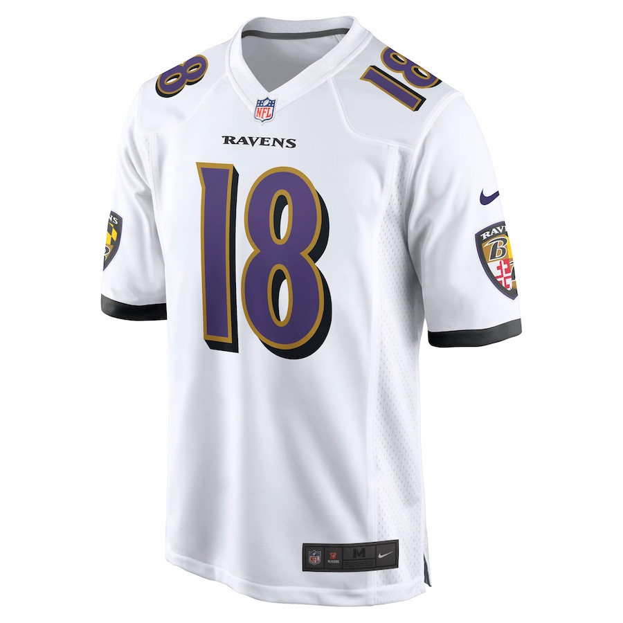 Alternative view of Diontae Johnson #18 Baltimore Ravens Game Jersey - Men's | White