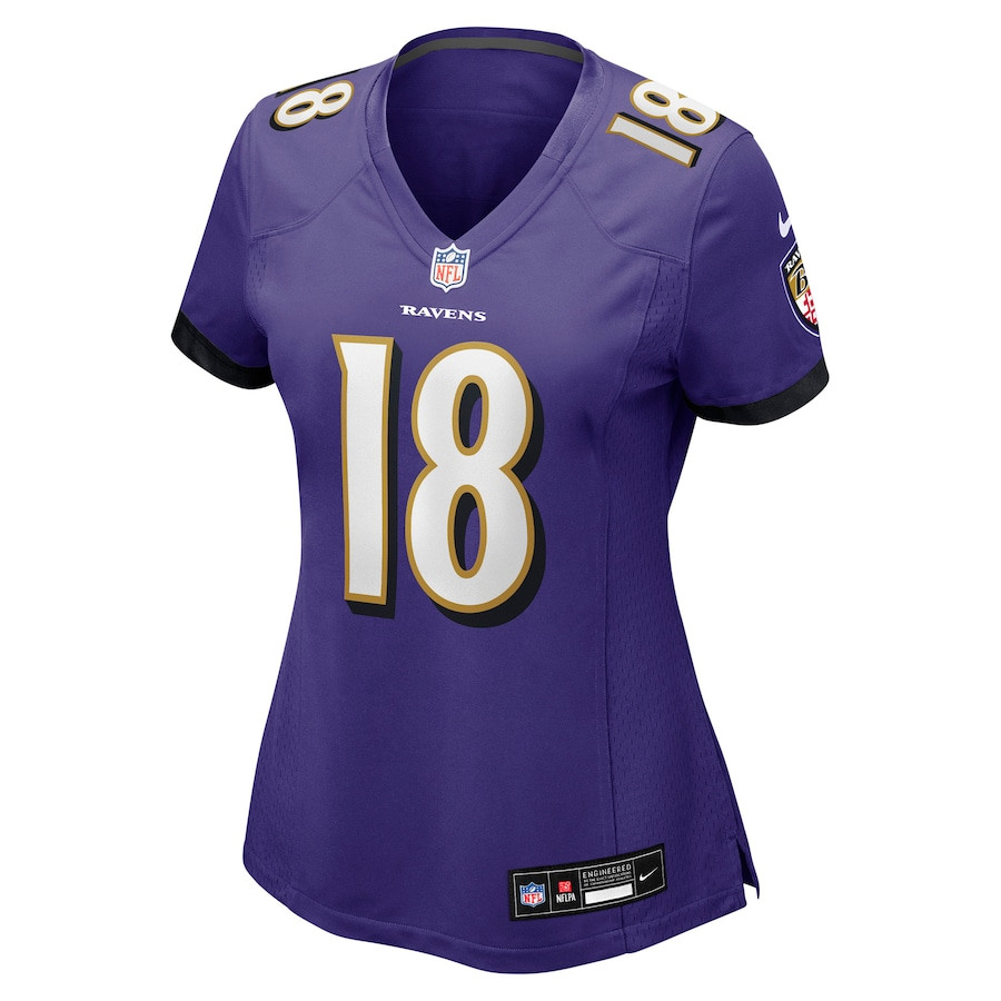Alternative view of Diontae Johnson #18 Baltimore Ravens Game Jersey - Women's | Purple