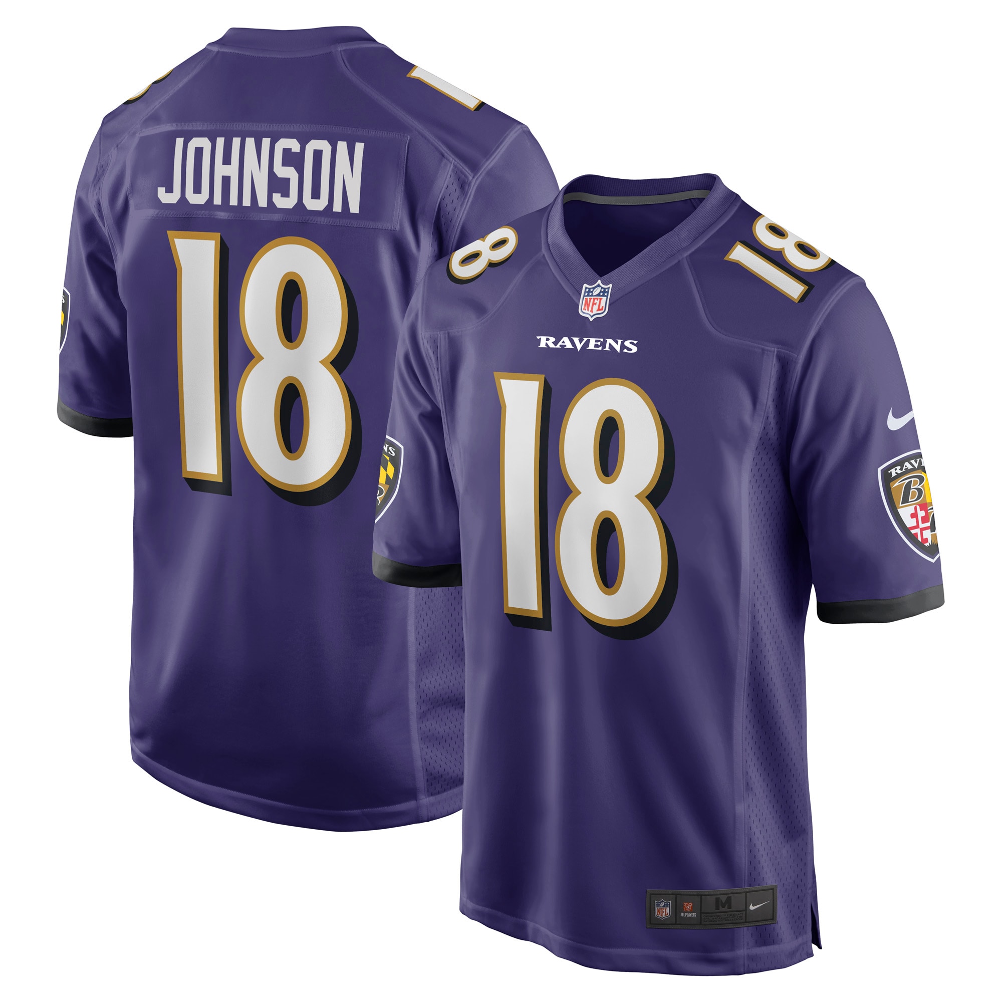 Diontae Johnson Baltimore Ravens Game Jersey - Men's