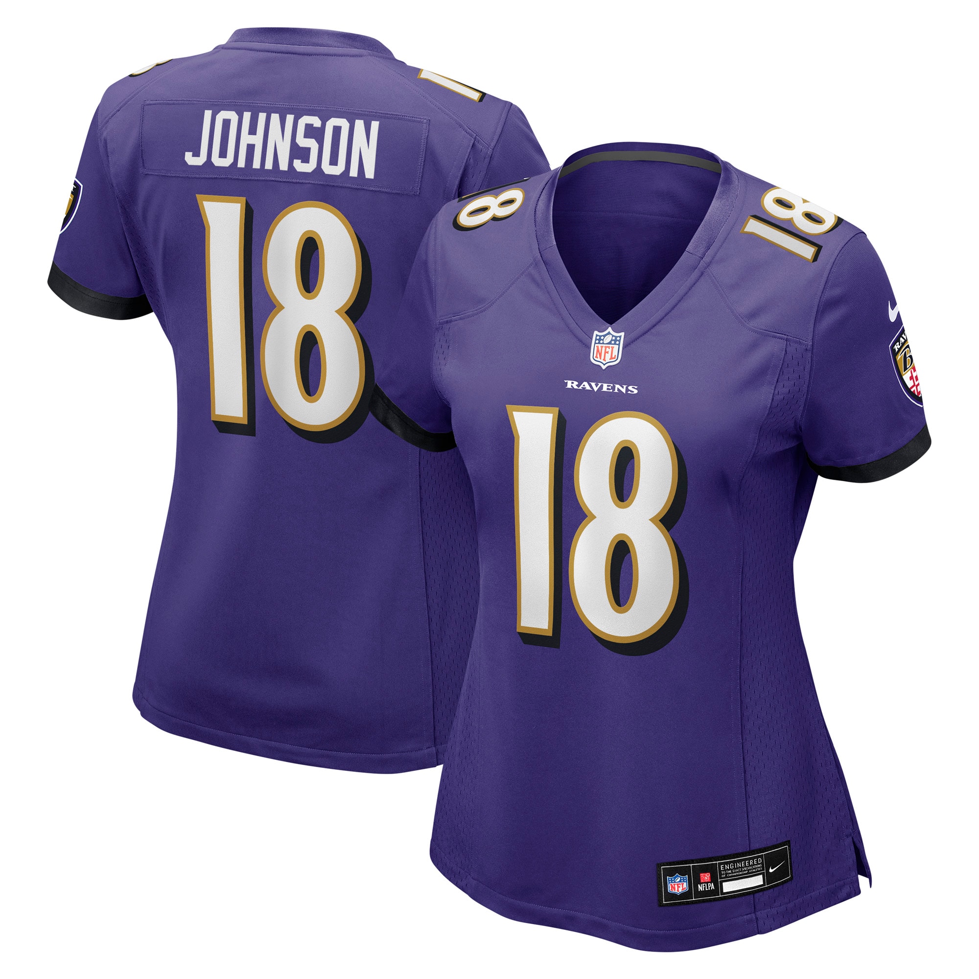 Diontae Johnson Baltimore Ravens Game Jersey - Women's