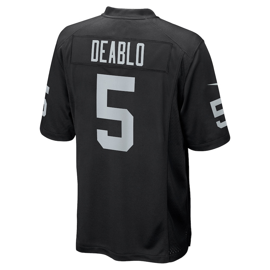 Divine Deablo #5 Las Vegas Raiders Game Jersey - Men's | Black - Image 3