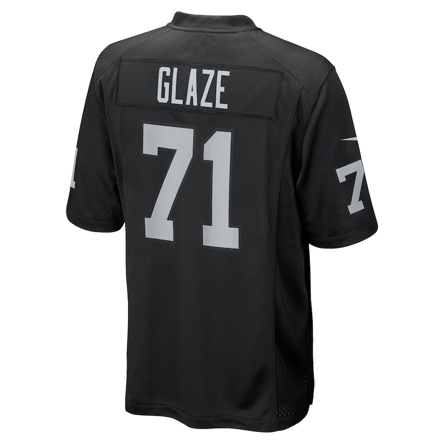 DJ Glaze #71 Las Vegas Raiders Game Jersey - Men's | Black - Image 3