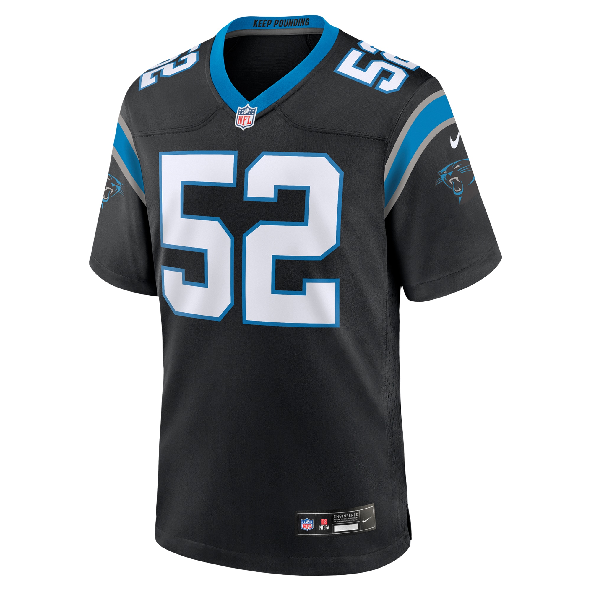Alternative view of DJ Johnson Carolina Panthers Game Jersey - Men's
