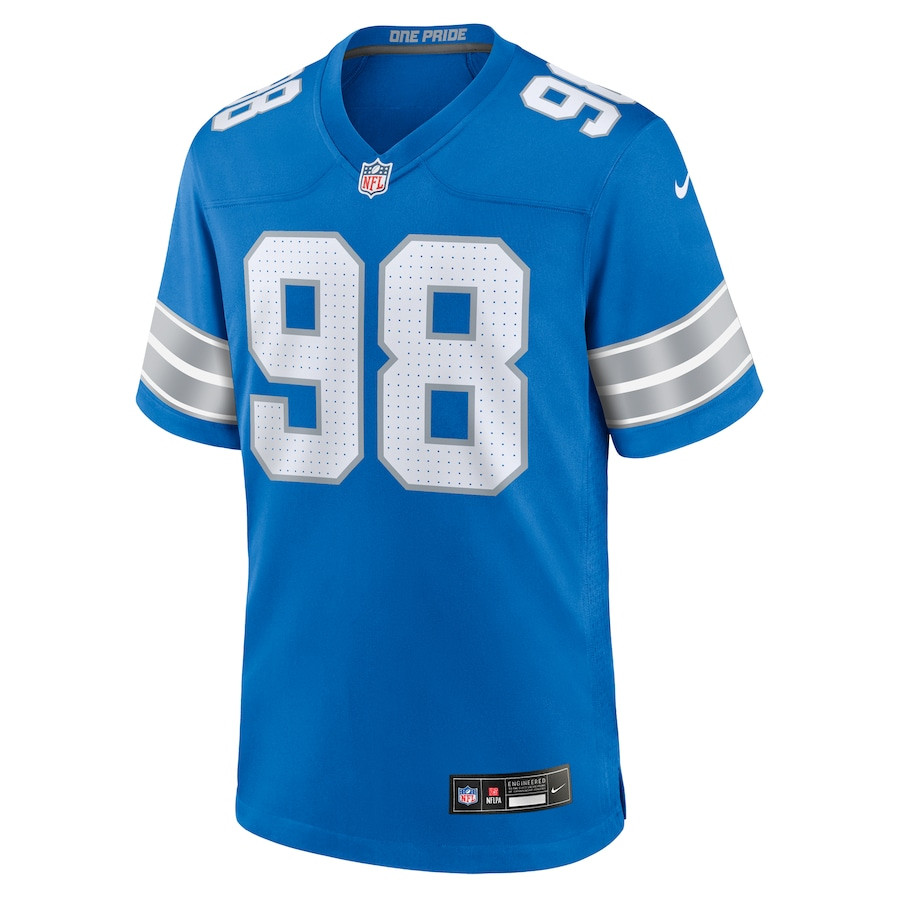 D.J. Reader #98 Detroit Lions Game Jersey - Men's | Blue - Image 2