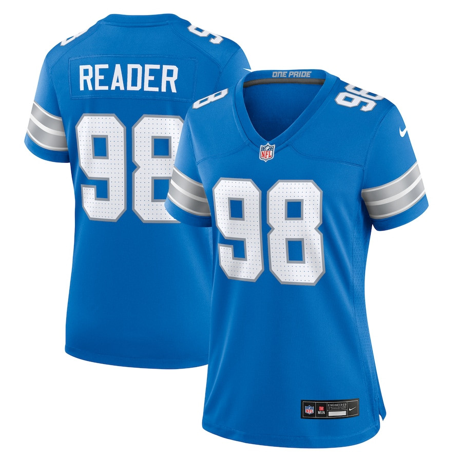 D.J. Reader #98 Detroit Lions Game Jersey - Women's | Blue