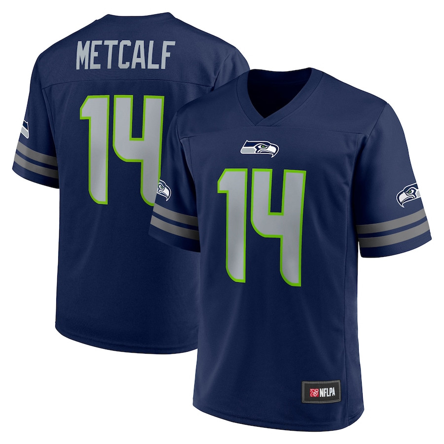 DK Metcalf #14 Seattle Seahawks Game Jersey - Men's | College Navy