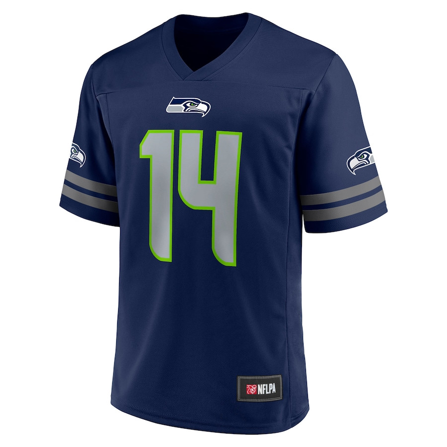 Alternative view of DK Metcalf #14 Seattle Seahawks Game Jersey - Men's | College Navy