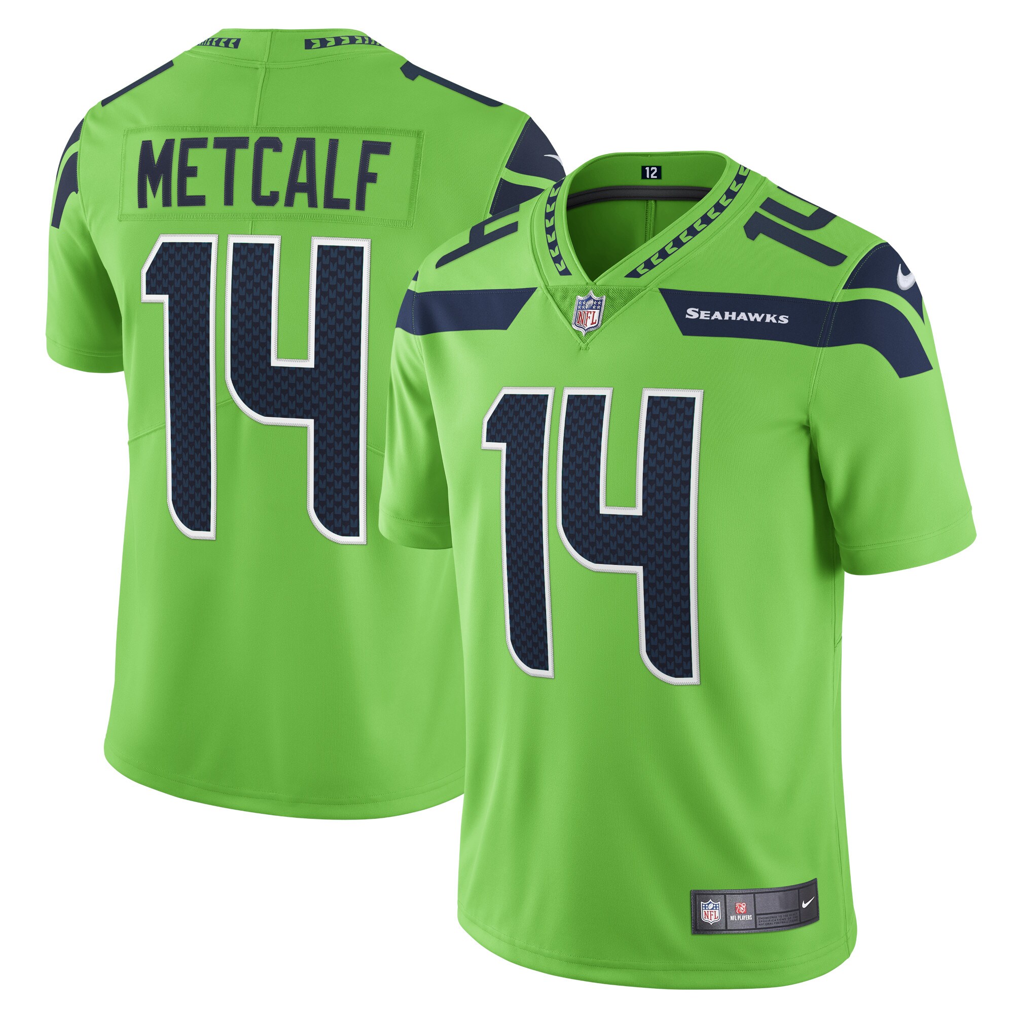 DK Metcalf Neon Seattle Seahawks Limited Jersey - Men's