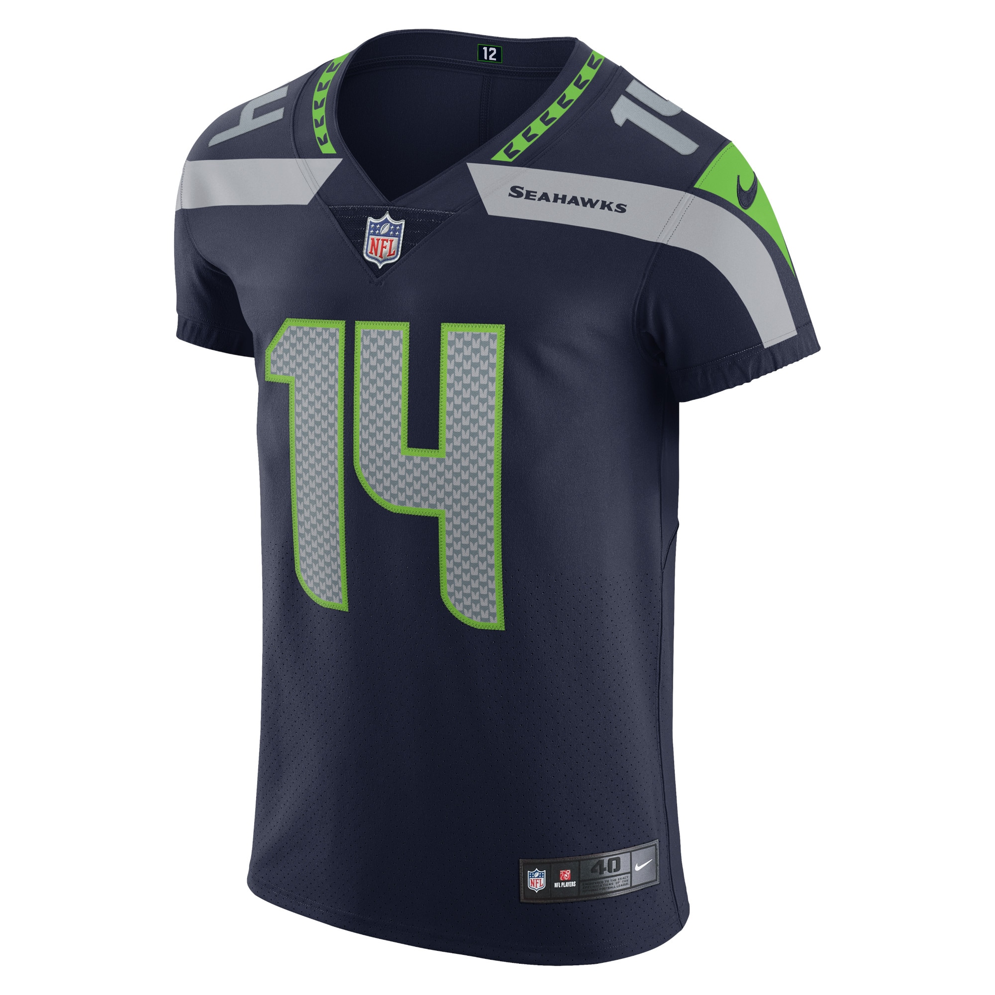 Alternative view of DK Metcalf Seattle Seahawks Elite Jersey - Men's
