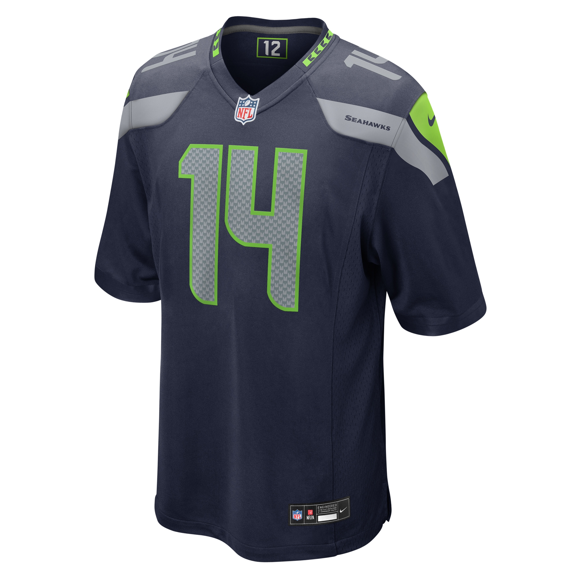 Alternative view of DK Metcalf Seattle Seahawks Game Jersey - Men's