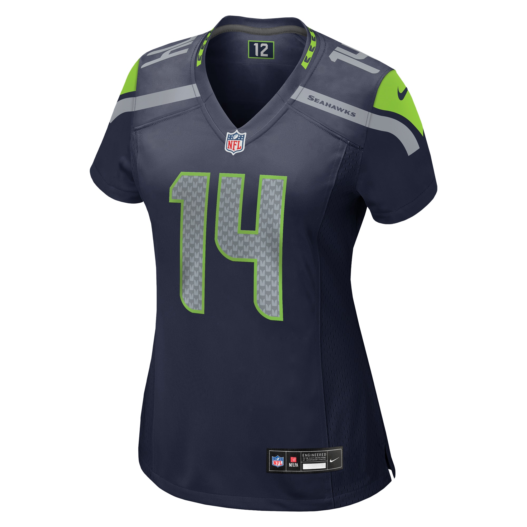 Alternative view of DK Metcalf Seattle Seahawks Game Jersey - Women's