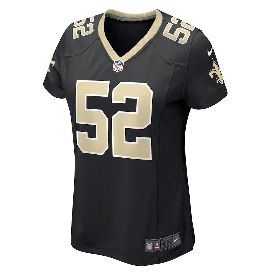 Alternative view of D'Marco Jackson #52 New Orleans Saints Game Jersey - Women's | Black