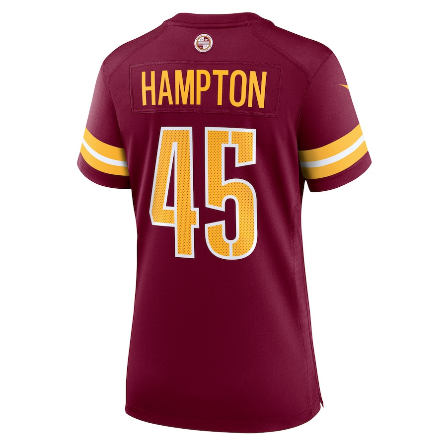 Dominique Hampton #45 Washington Commanders Game Jersey - Women's | Burgundy - Image 3