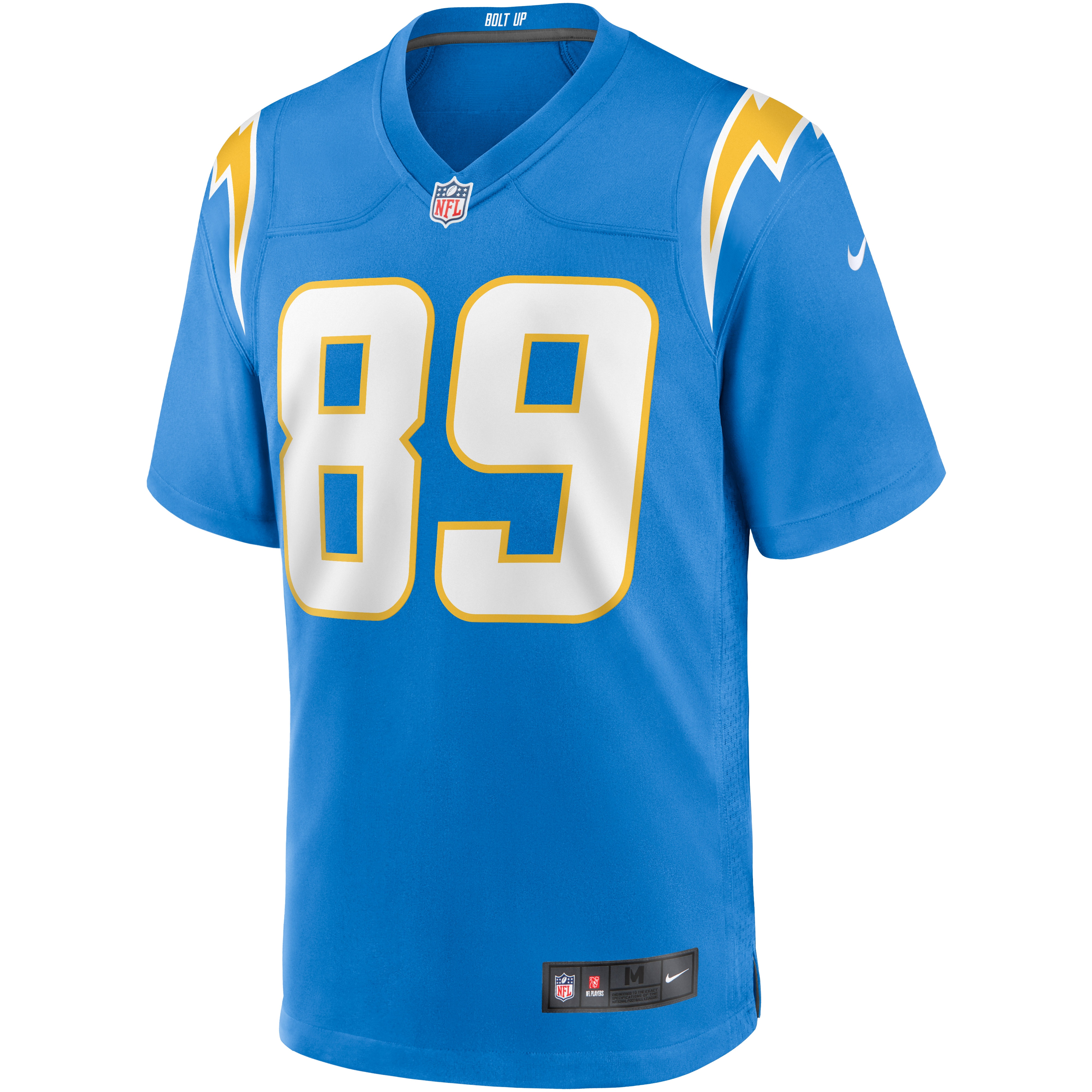 Alternative view of Donald Parham Jr. Los Angeles Chargers Game Jersey - Men's