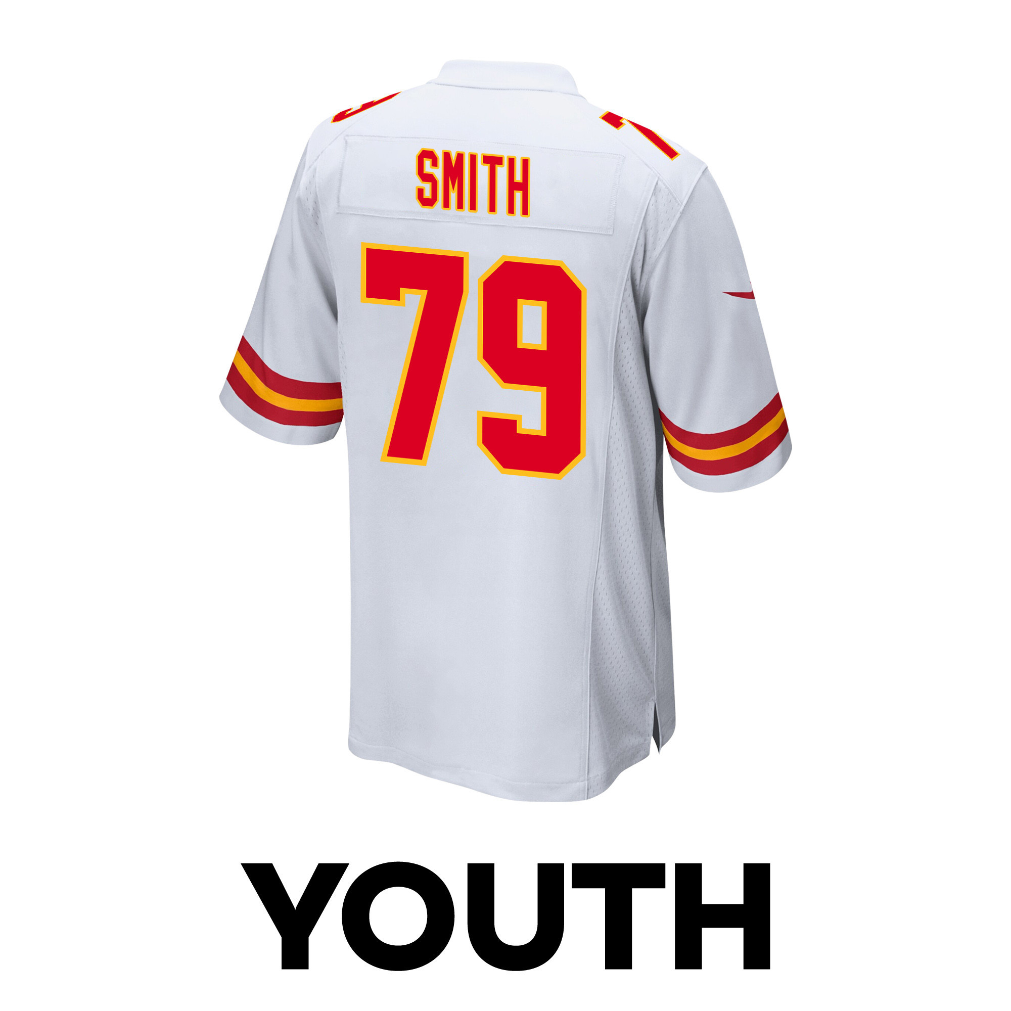 Donovan Smith #79 Kansas City Chiefs Super Bowl LVIII Patch Game Jersey - Youth | White - Image 3