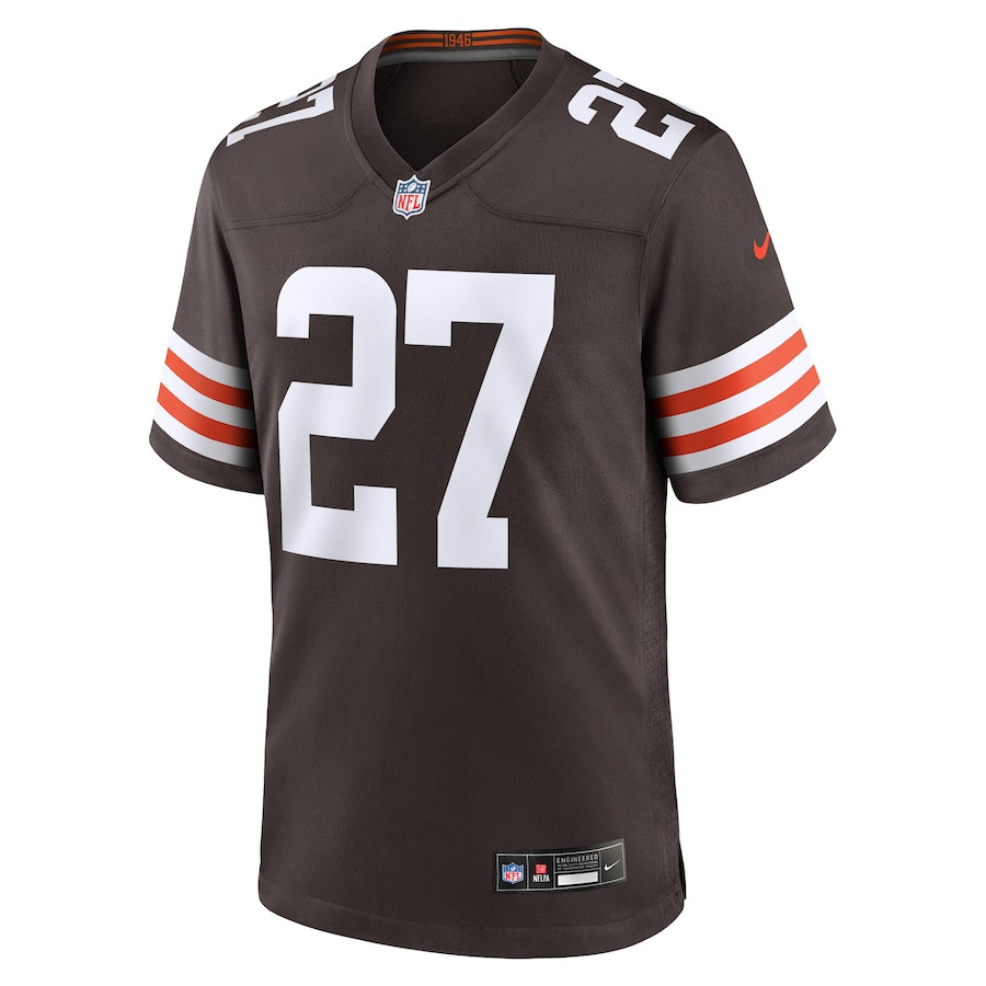 Alternative view of D'Onta Foreman #27 Cleveland Browns Game Jersey - Men's | Brown