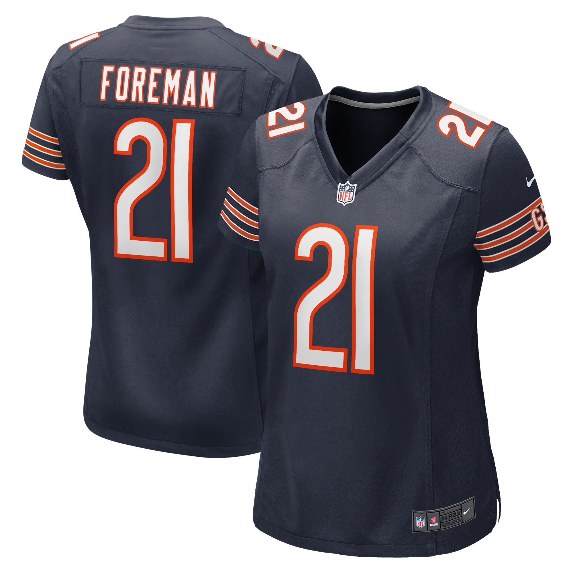 D'Onta Foreman Chicago Bears Game Jersey - Women's