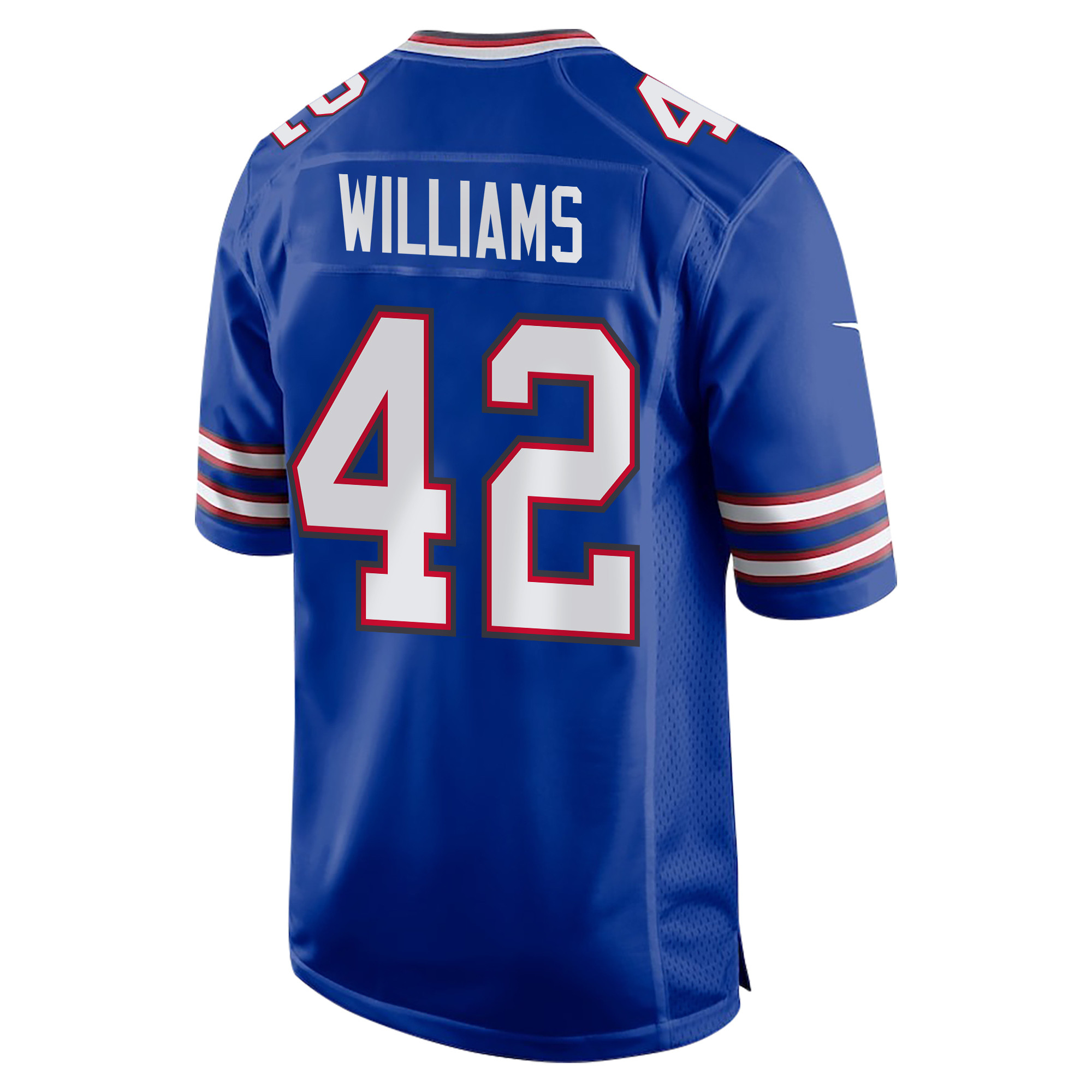 Dorian Williams #42 Buffalo Bills Super Bowl LIX Champions Patch Game Jersey - Men's | Royal - Image 2