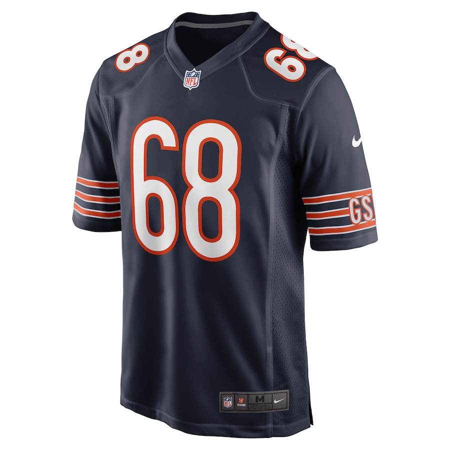 Alternative view of Doug Kramer Jr. #68 Chicago Bears Game Jersey - Men's | Navy