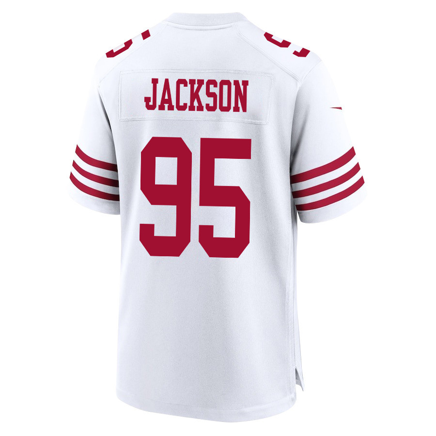 Drake Jackson #95 San Francisco 49ers Super Bowl LVIII Patch Game Jersey - Men's | White - Image 3