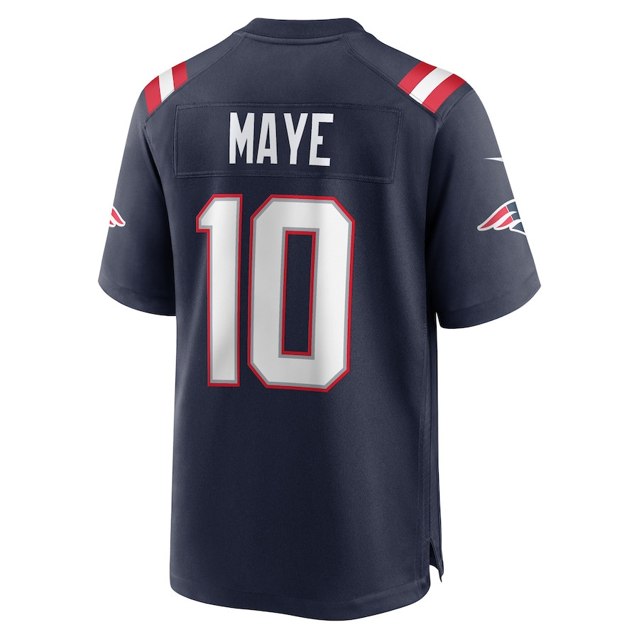 Drake Maye #10 New England Patriots Game Jersey - Men's | Navy - Image 3