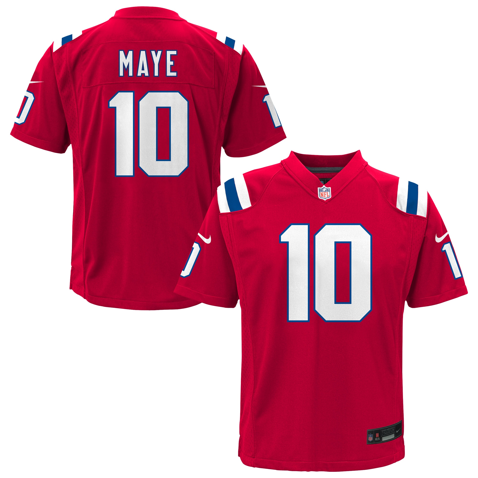 Drake Maye New England Patriots Alternate Game Jersey - Youth