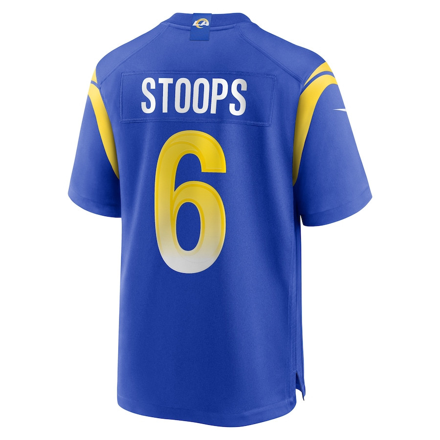 Drake Stoops #6 Los Angeles Rams Game Jersey - Men's | Royal - Image 3