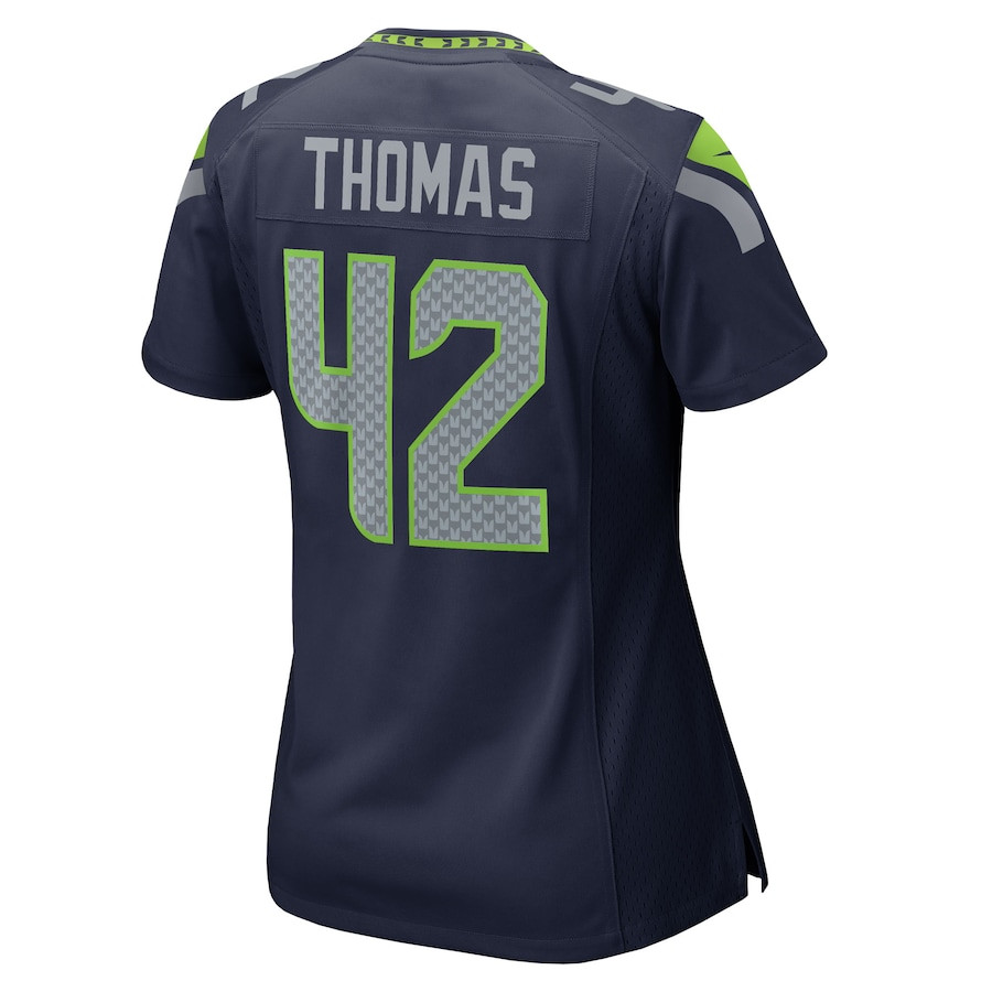 Drake Thomas #42 Seattle Seahawks Game Jersey - Women's | College Navy - Image 3