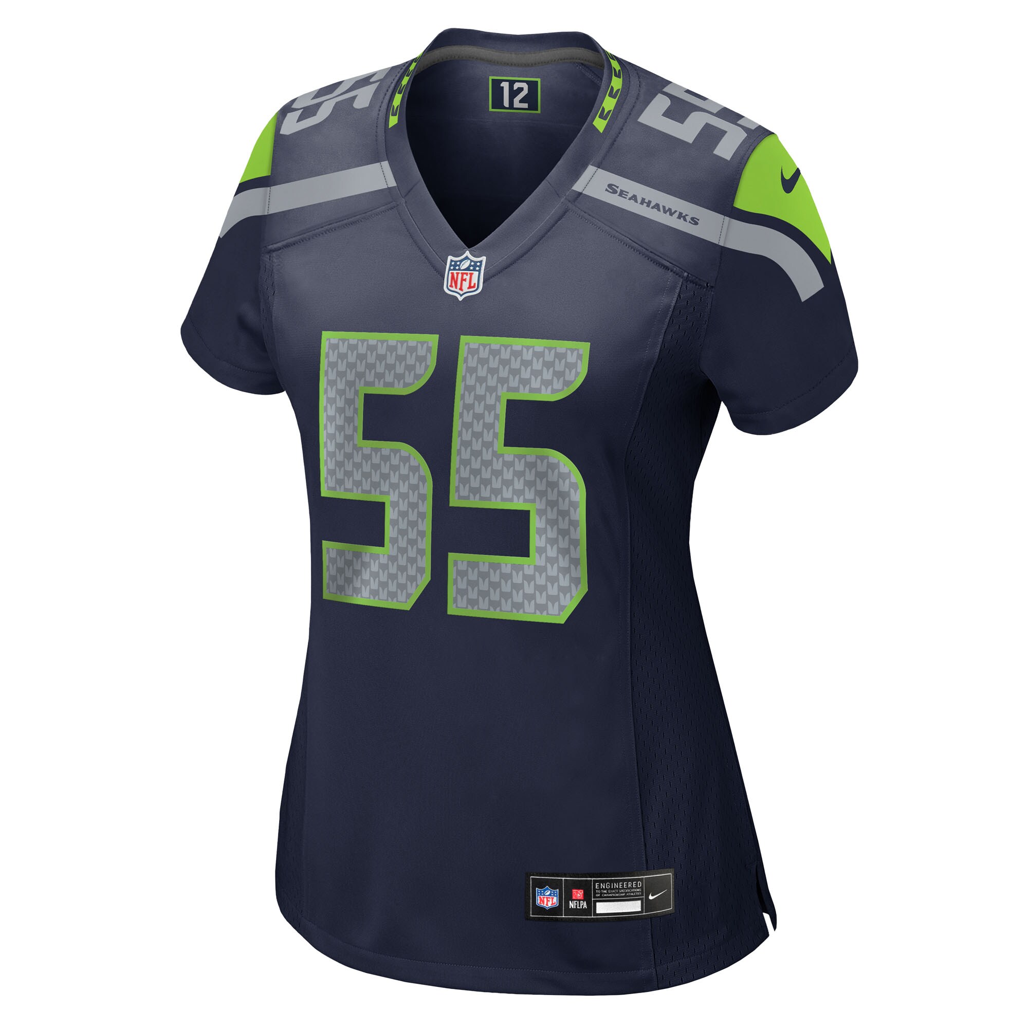 Alternative view of Dre'Mont Jones Seattle Seahawks Game Jersey - Women's