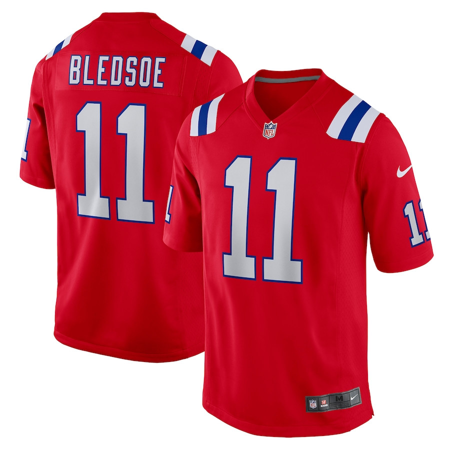 Drew Bledsoe #11 New England Patriots Alternate Game Jersey - Men's | Red