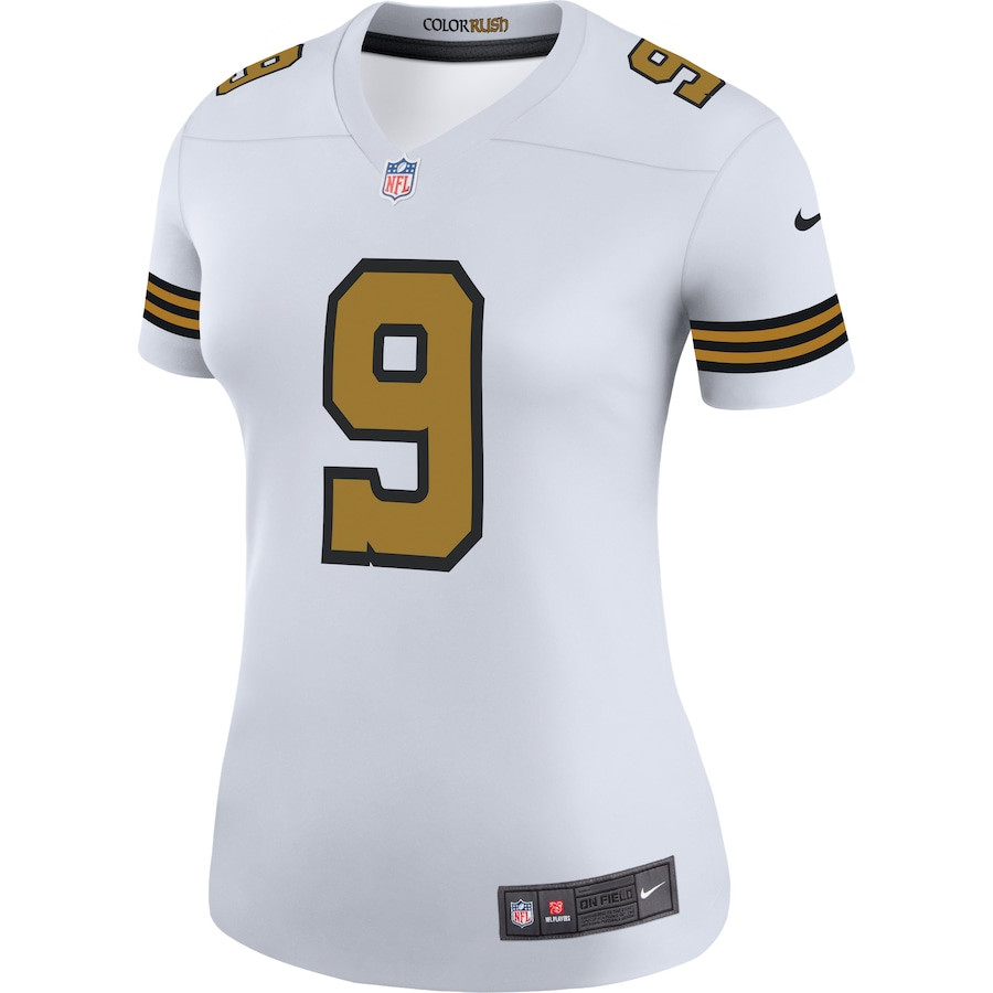 Alternative view of Drew Brees #9 New Orleans Saints Legend Jersey - Women's | White