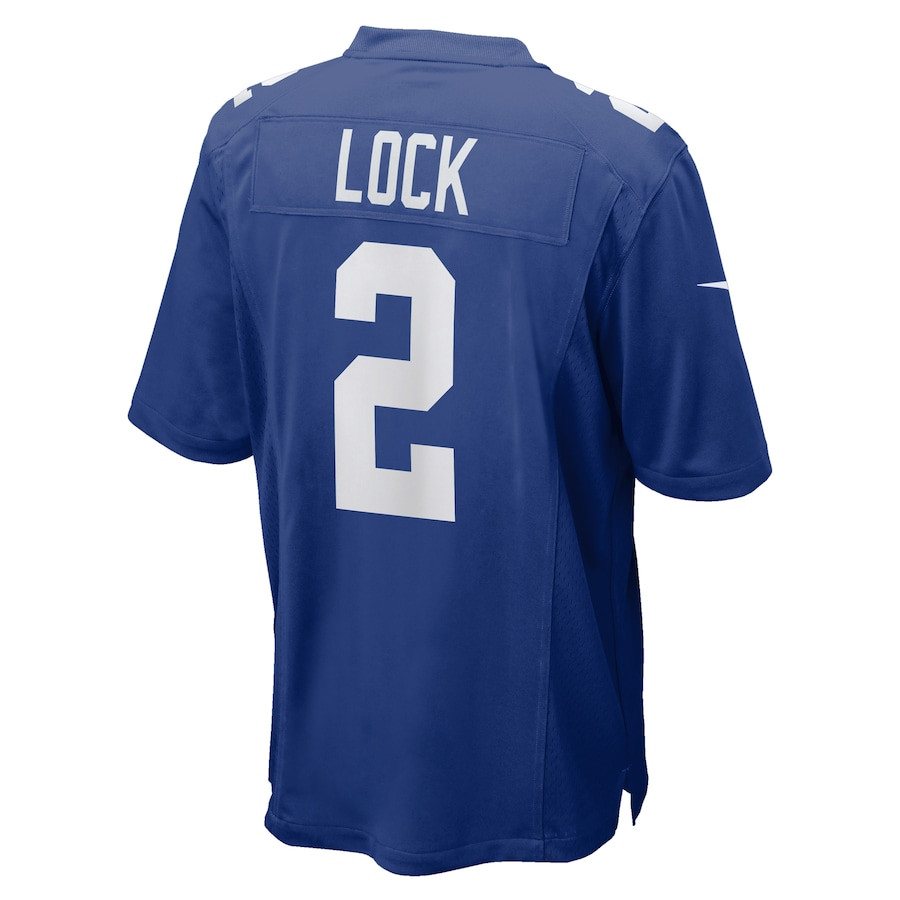 Drew Lock #2 New York Giants Game Jersey - Men's | Royal - Image 3